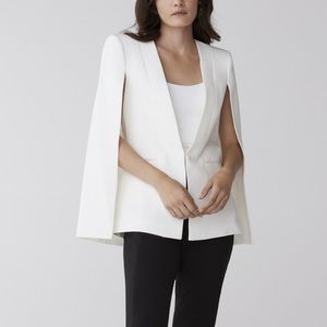 BCBGMAXAZRIA white upas cape jacket size XS
